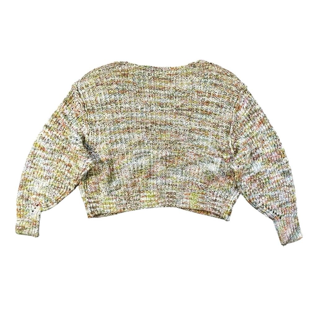 Free People Rainbow Highland V-neck Cropped Sweater - XS - Picture 5 of 5